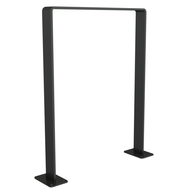 Leaning bracket made of flat steel | 70 x 70 mm | for doweling, without crossbar | width: 600mm | hot-dip galvanized and coated DB 703